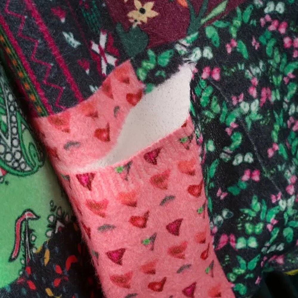 ***NEW STYLE***PATCHWORK OVERSIZED CARDIGAN SWEATER - Picture 7 of 9